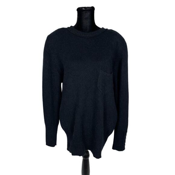 Madeleine Vintage 90’s Angora Lambswool Black Knit Oversized Sweater - Women’s S - Picture 1 of 5